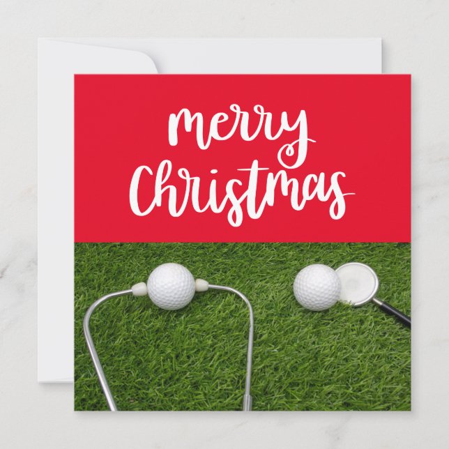 Golf ball with for Doctor Medical golfer Christmas (Front)
