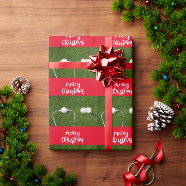 Golf ball with for Doctor Medical golfer Christmas Wrapping Paper (Holiday Gift)