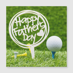 Golf ball with Happy Father's Day sign on green  C