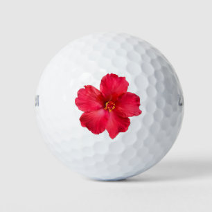 golf ball  with hibiscus flower
