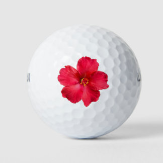 golf ball  with hibiscus flower