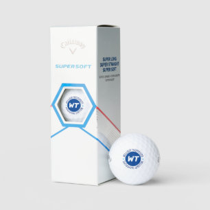 Golf Ball with Name ( Blue Monogram )