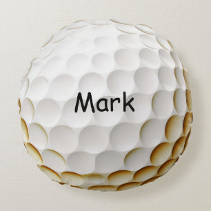 Golf Ball with Name Round Cushion