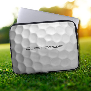 Golf Ball with Personalised Name Laptop Sleeve