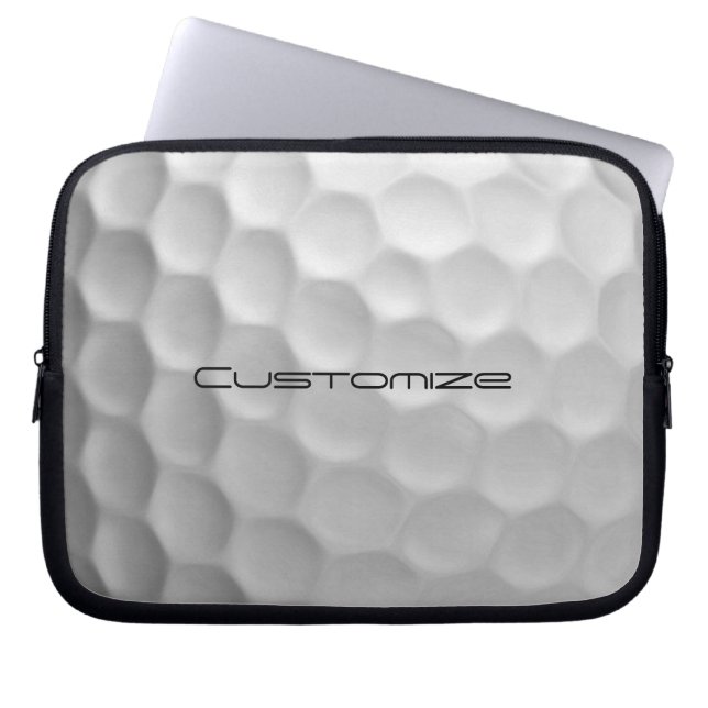 Golf Ball with Personalised Name Laptop Sleeve (Front)