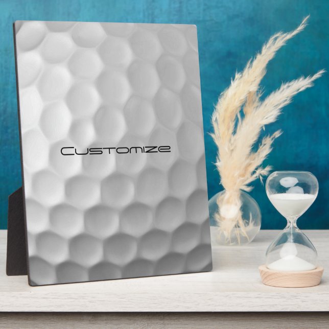 Golf Ball with Personalised Name Plaque (Side)