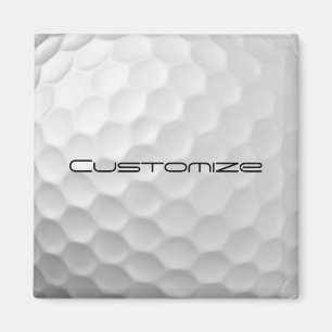 Golf Ball with Personalised Text Magnet