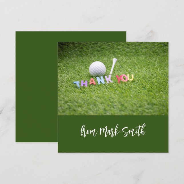 Golf Ball with word Thank you for Golfer  (Front/Back)