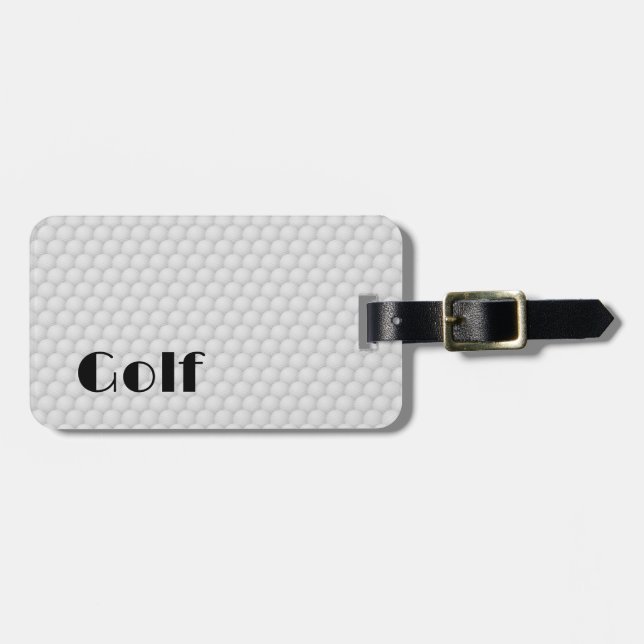 Golf Balls Abstract Design Luggage Tag (Front Horizontal)