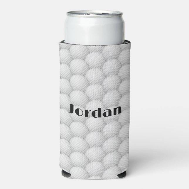Golf Balls Abstract Design Seltzer Can Cooler (Seltzer Front)