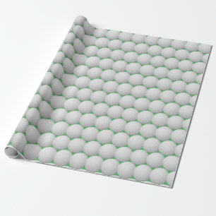 Golf Balls Abstract Design Wrapping Paper Roll