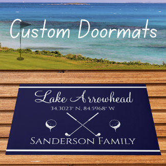 Golf balls and clubs Golfer's decor Doormat
