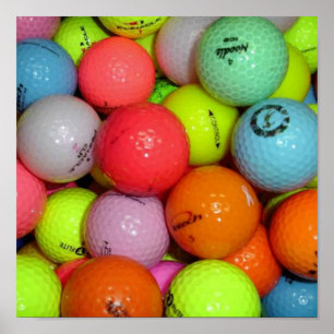 Golf Balls And More Golf Balls Poster