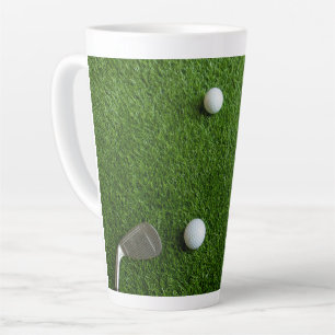 Golf Balls are on green grass Latte Mug