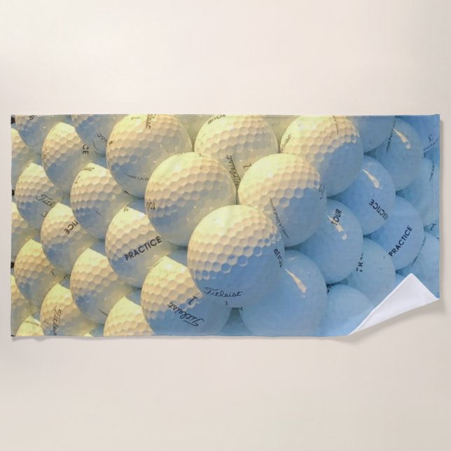 Golf Balls Beach Towel (Front)