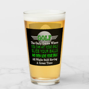 Golf Balls Humour Glass
