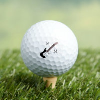 Golf Balls Monogrammed Electric Guitar Design