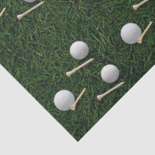 Golf Balls on Green grass background Tissue Paper