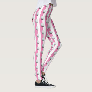 Golf Balls Pattern   Cool girly pink sport gift Leggings