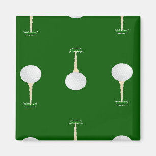 Golf balls pattern on green magnet