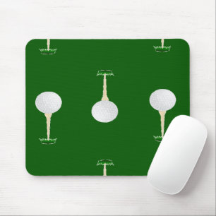 Golf balls pattern on green mouse mat