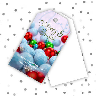 Golf Balls & Shiny Ornaments Gift Tags