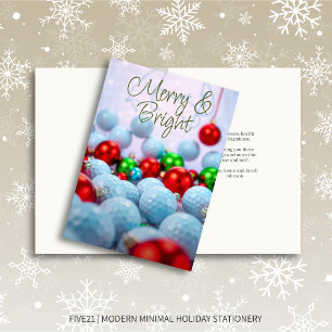 Golf Balls & Shiny Ornaments Holiday Card
