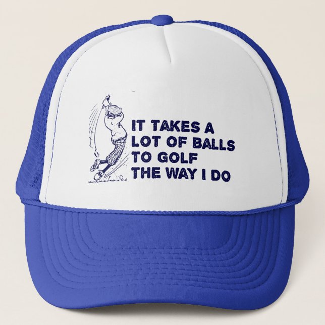 Golf Balls Trucker Hat (Front)