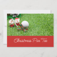 Golf balls with Christmas Gift on Green grass Invi