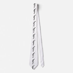 GOLF BAR CODE Golfer Golfing Sports Pattern Design Tie