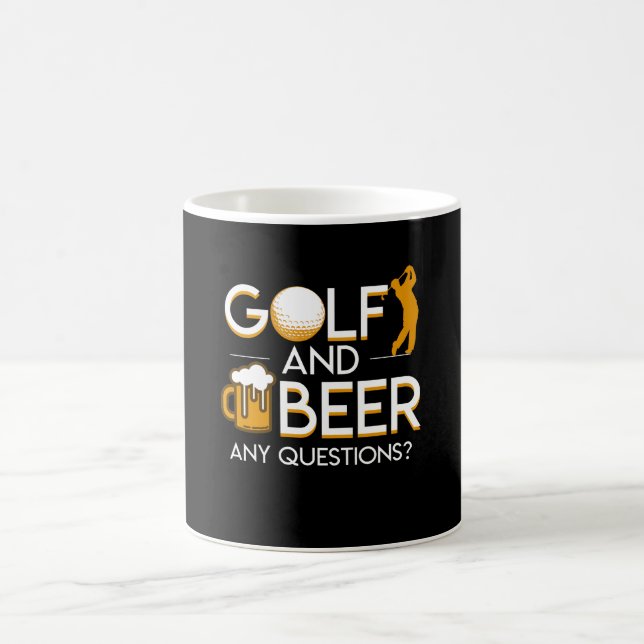Golf Beer Any Question Golf Beer Saying Coffee Mug (Center)