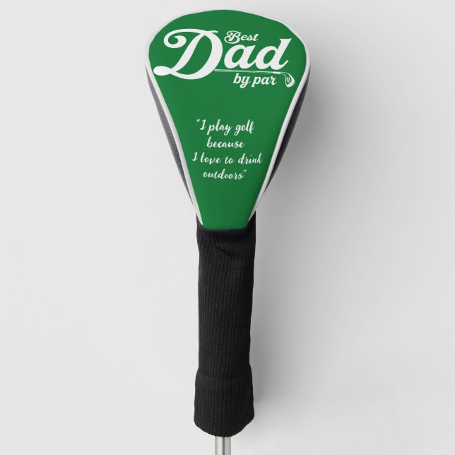 Golf Beer Lover Headcover - Best Dad By Par (Front)