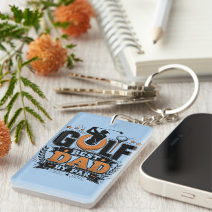 Golf Best Dad By Par Funny Golf Father's Day Key Ring