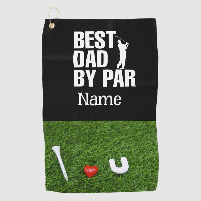 Golf  Best Dad by Par Golf Towel (Front)