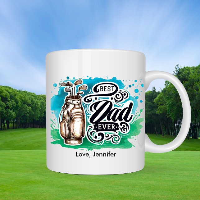 Golf Best Dad Father's Day Personalised    Coffee Mug (Creator Uploaded)