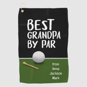 Golf best grandpa by par for grandfather towel