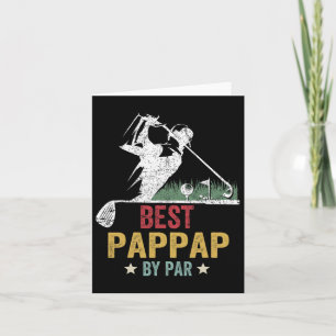 Golf Best Pappap By Par Grandpa Golfer Father's Da Card