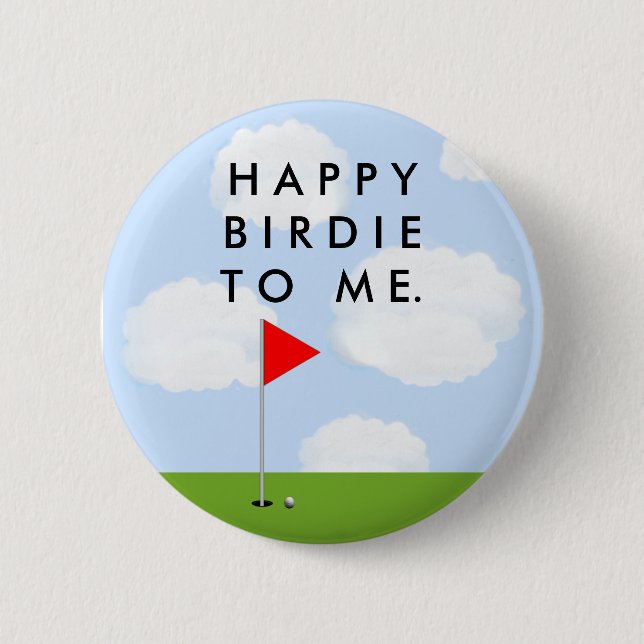 Golf Birdie 6 Cm Round Badge (Front)