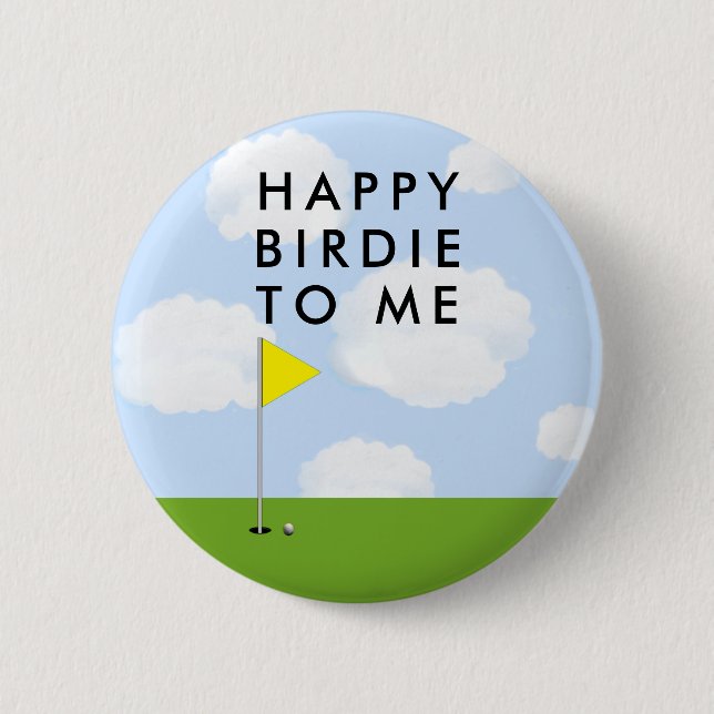 Golf Birdie 6 Cm Round Badge (Front)
