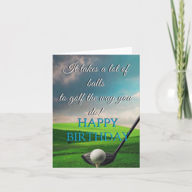 Golf Birthday Card (Front)