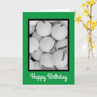 Golf Birthday Card, 5" x 7" Folded Birthday Card