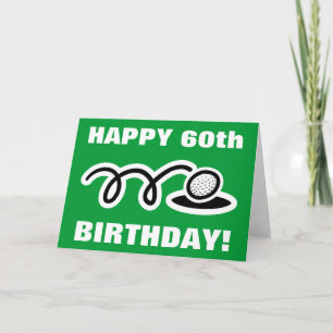 Golf Birthday card   Customisable