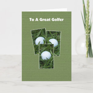 Golf Birthday Card -- Golf Balls for Your "Birdie"