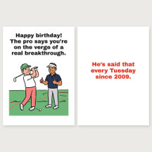 Golf Birthday Card: On the Verge of a Breakthrough