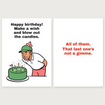 Golf Birthday Card: That Last One's Not a Gimme