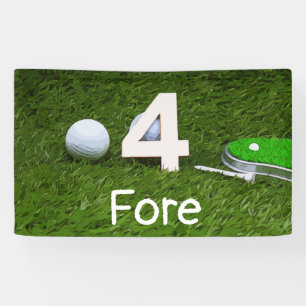 Golf birthday for golfer 4 years old golfer banner