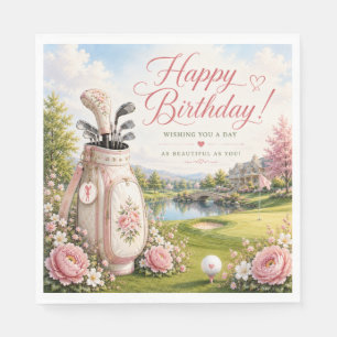 Golf Birthday for Woman Golfer Napkin