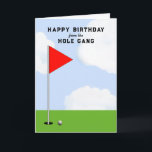 Golf Birthday From All Card<br><div class="desc">Funny golf birthday card for golfer from group or all of us.</div>