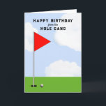 Golf Birthday From All Card<br><div class="desc">Funny golf birthday card for golfer from group or all of us.</div>