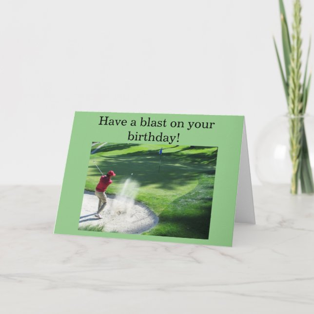 Golf Birthday Greeting Card (Front)